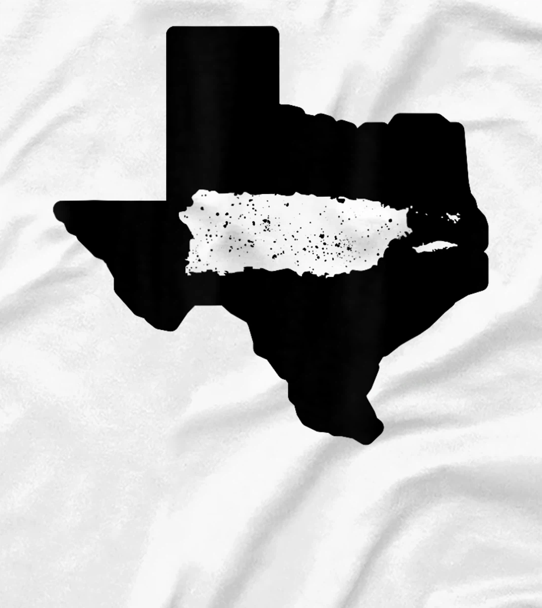 Texas State and Puerto Rico Island Outline Fusion T-Shirt