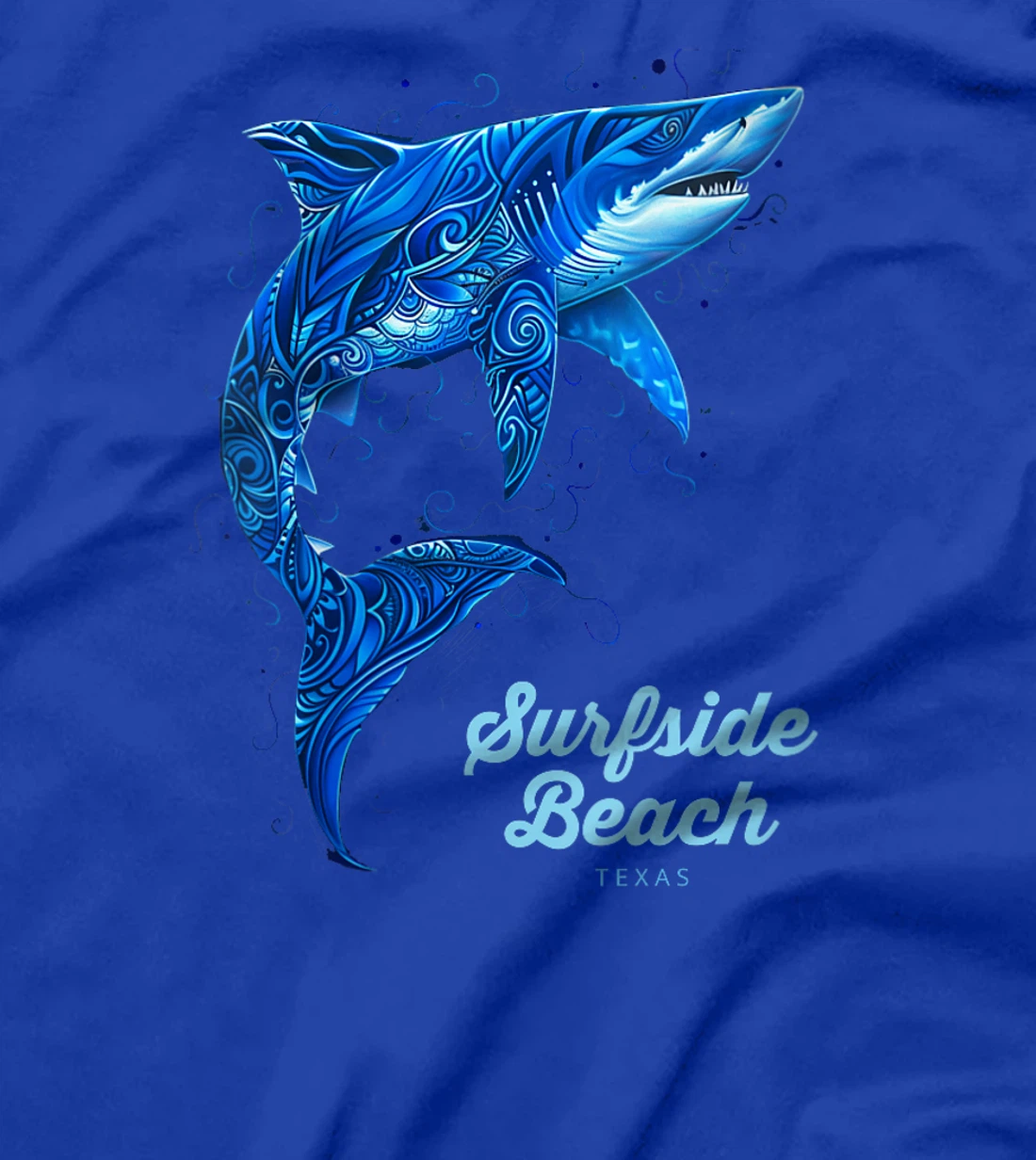 Womens Surfside Beach Texas TX Vacation Tribal Shark Vintage T-Shirt