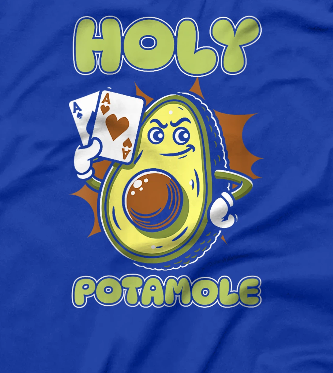 Womens Poker Gambling - Texas Cards Gambler Avocado Holy Potamole T-Shirt