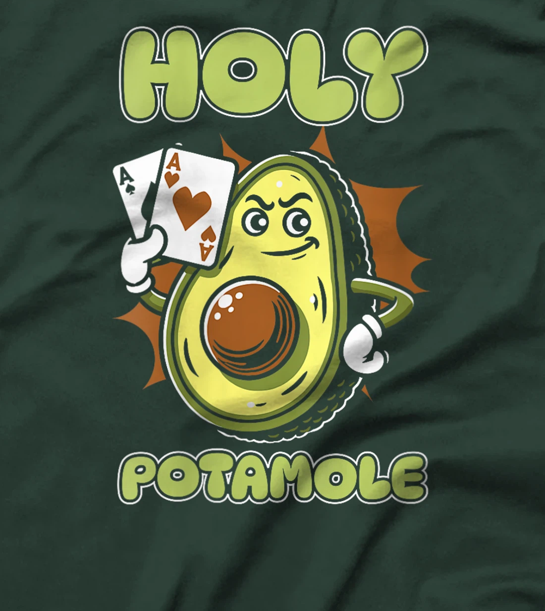 Womens Poker Gambling - Texas Cards Gambler Avocado Holy Potamole T-Shirt