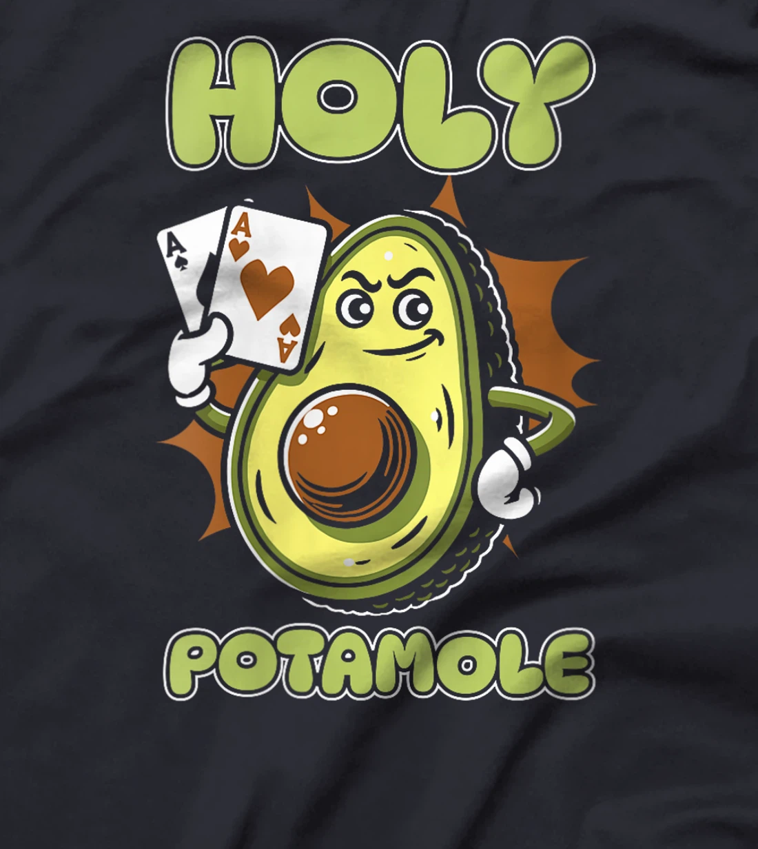 Womens Poker Gambling - Texas Cards Gambler Avocado Holy Potamole T-Shirt