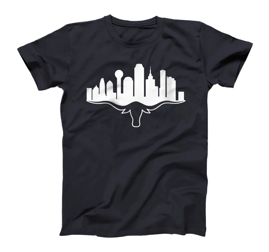 Womens Dallas Texas Dallas Skyline Vintage Varsity Sports Dallas T-Shirt