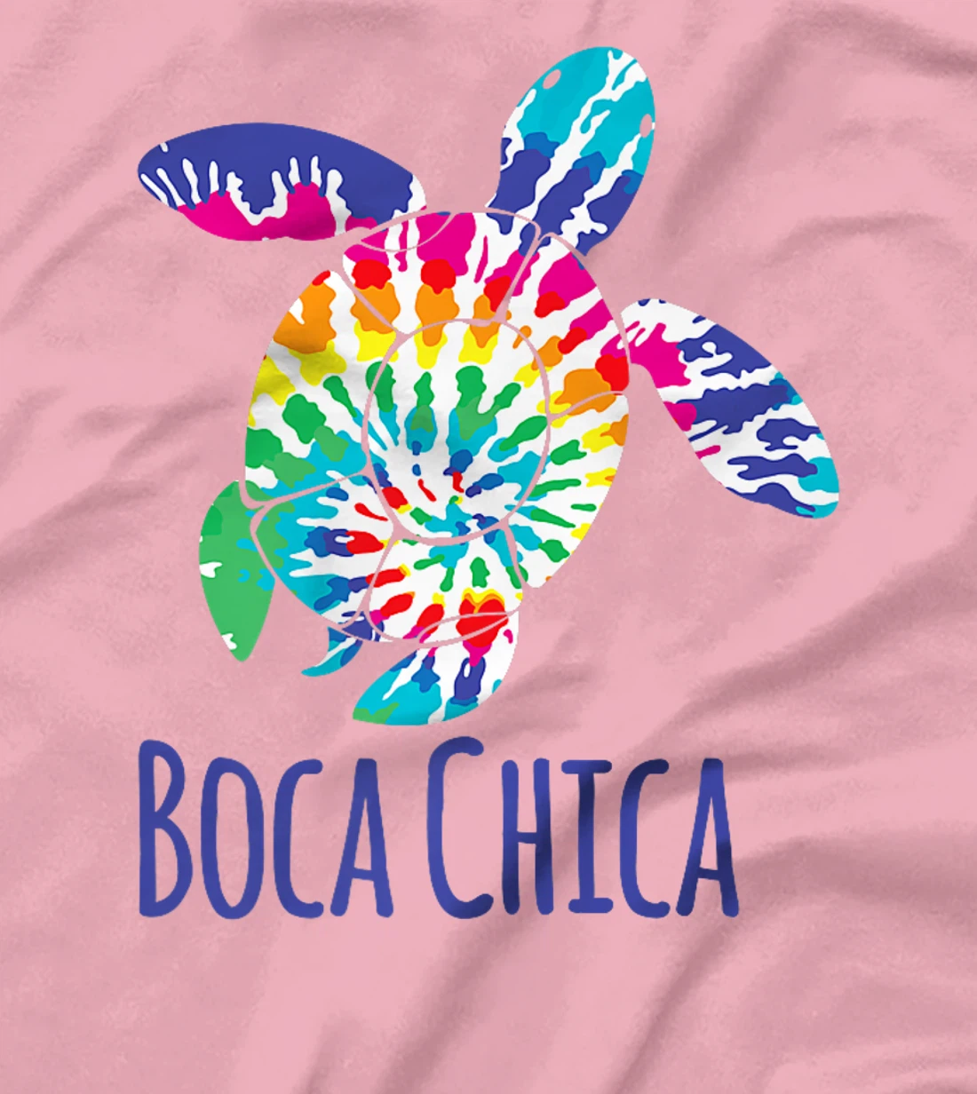 Boca Chica Beach Texas Tie Dye Batik Loggerhead Turtle Premium T-Shirt