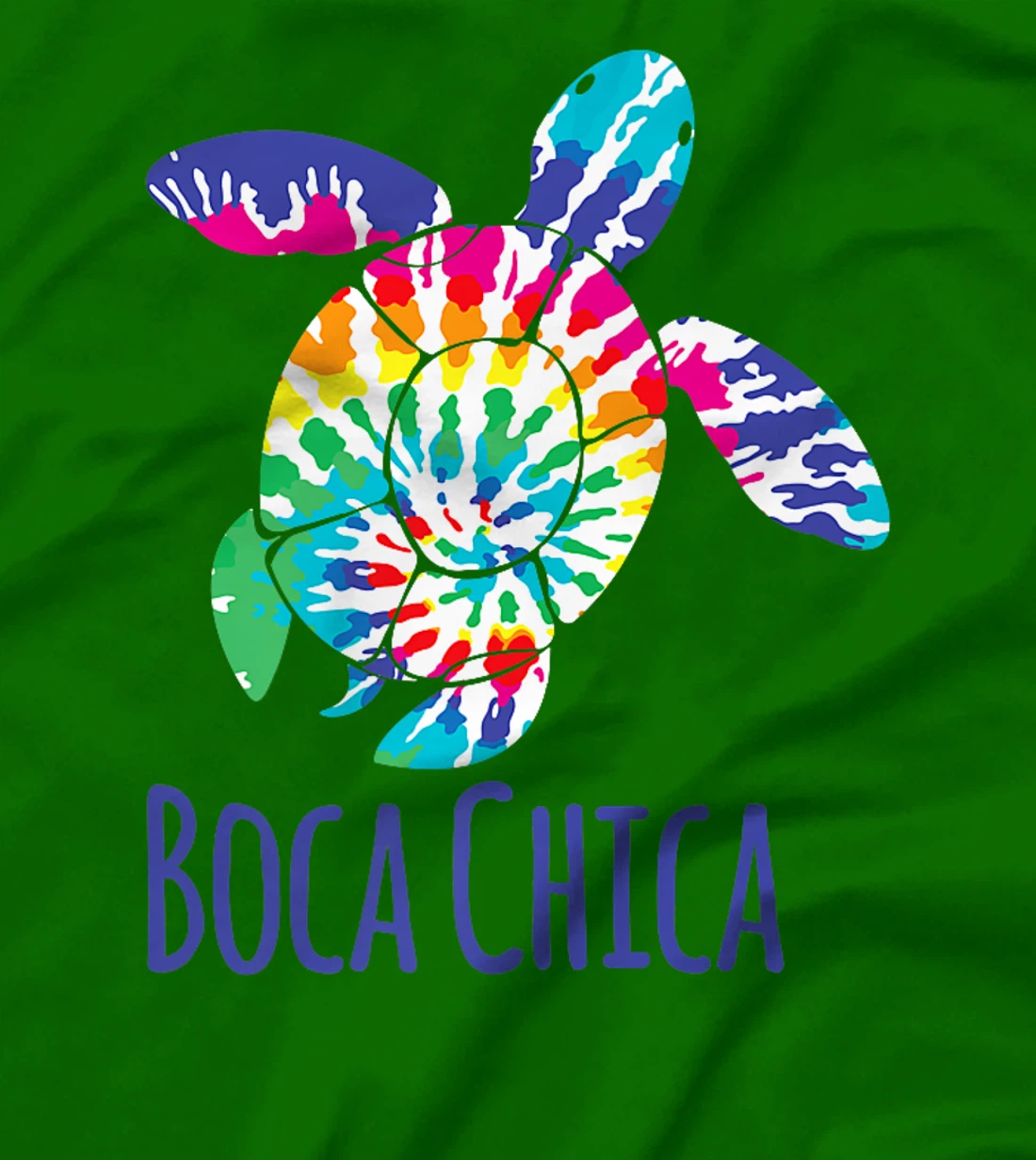 Boca Chica Beach Texas Tie Dye Batik Loggerhead Turtle Premium T-Shirt