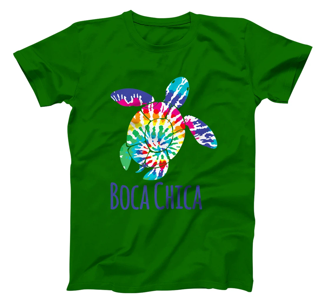 Boca Chica Beach Texas Tie Dye Batik Loggerhead Turtle Premium T-Shirt
