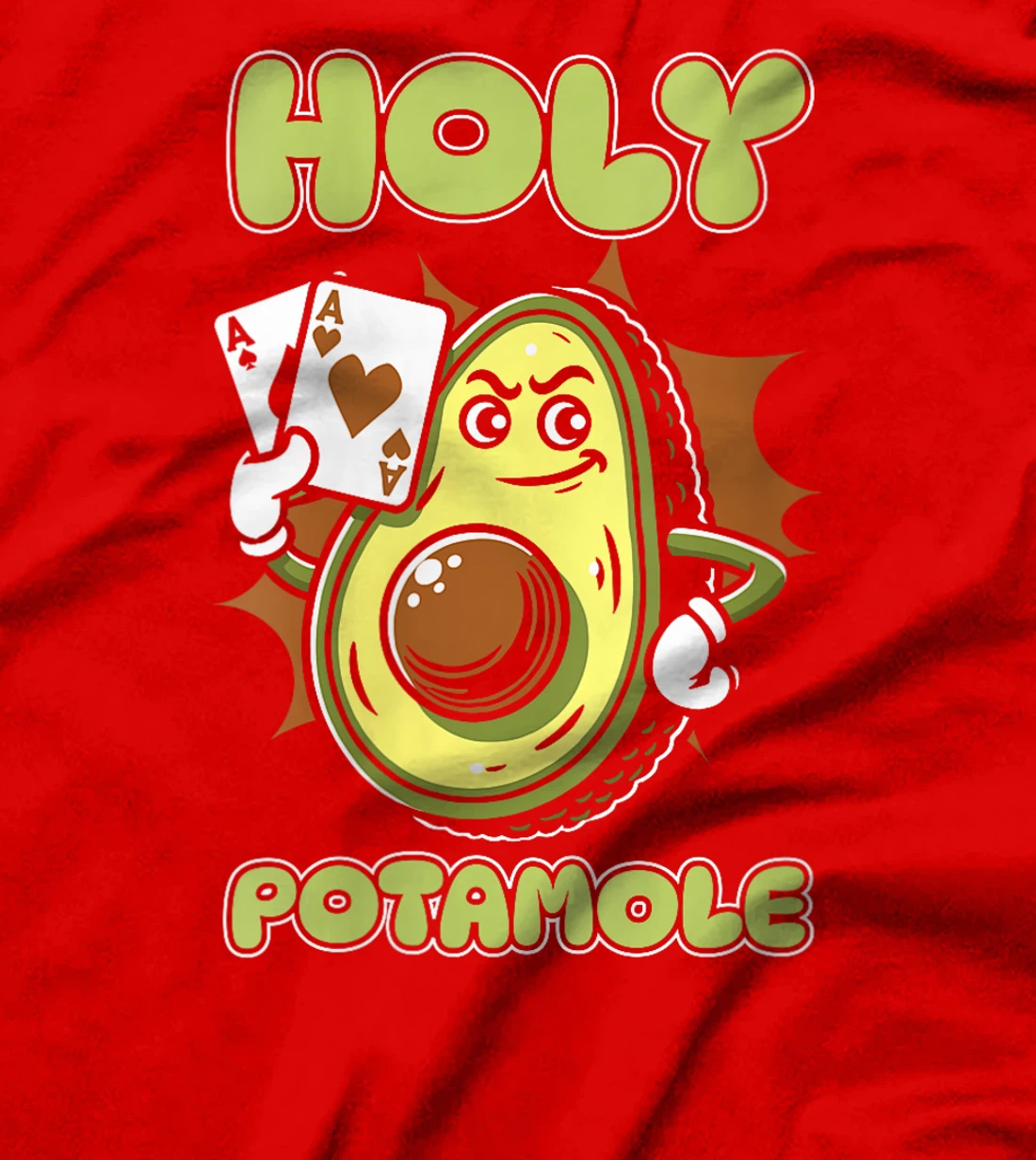 Womens Poker Gambling - Texas Cards Gambler Avocado Holy Potamole T-Shirt