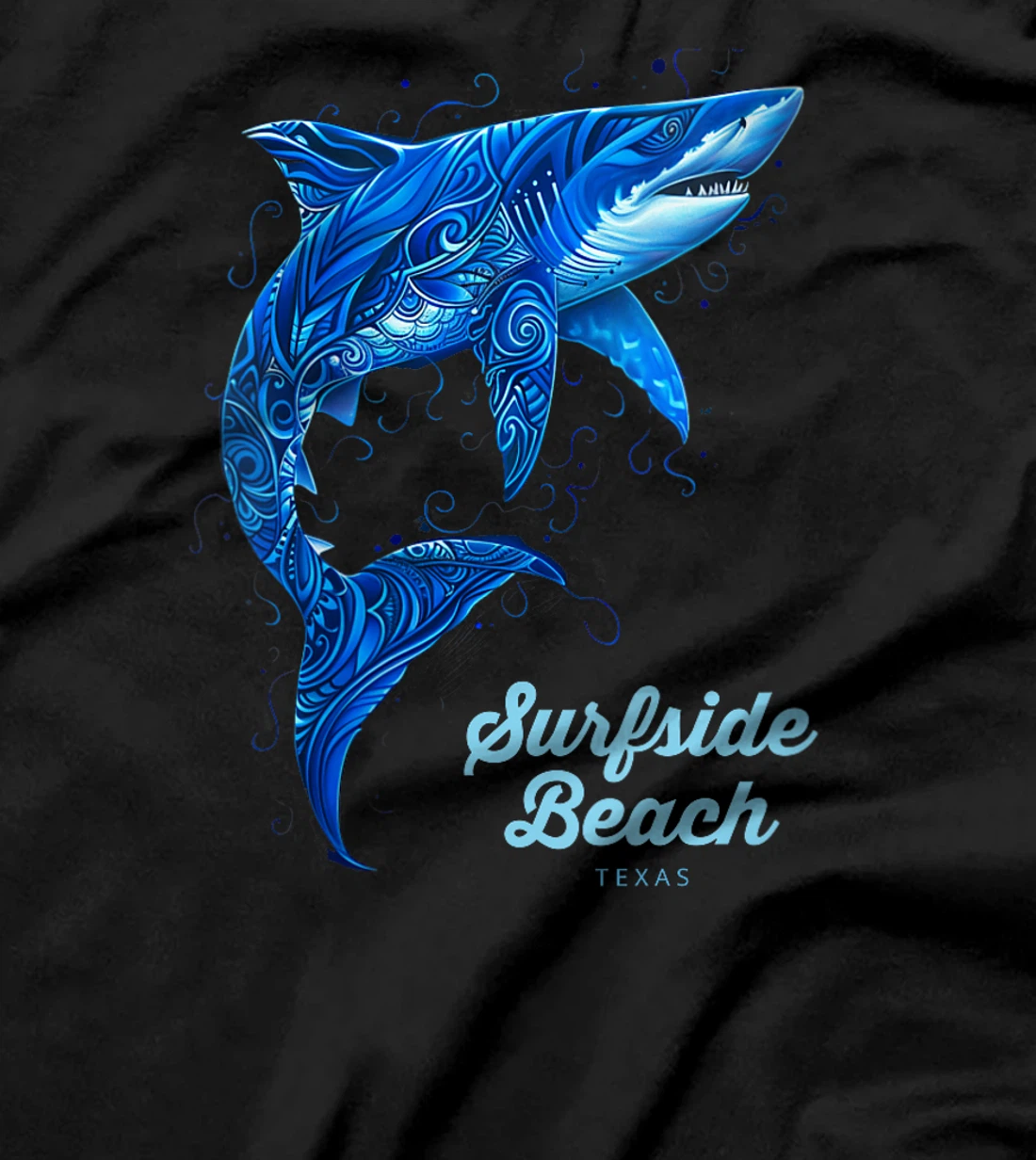 Womens Surfside Beach Texas TX Vacation Tribal Shark Vintage T-Shirt
