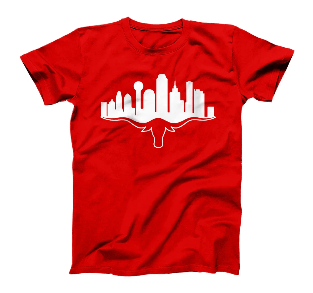 Womens Dallas Texas Dallas Skyline Vintage Varsity Sports Dallas T-Shirt