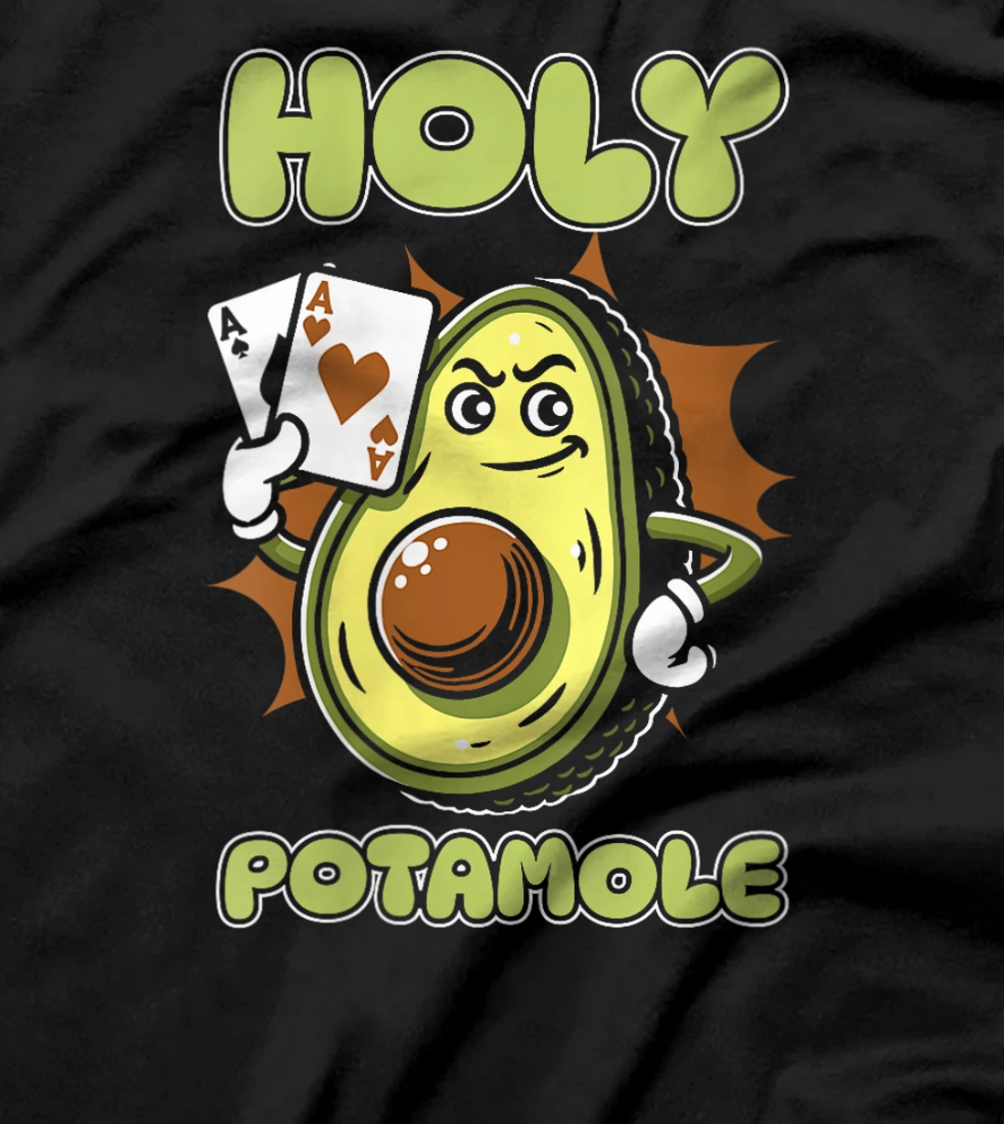 Womens Poker Gambling - Texas Cards Gambler Avocado Holy Potamole T-Shirt