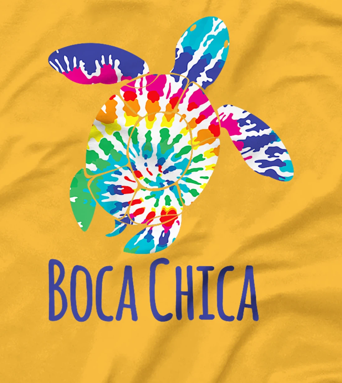 Boca Chica Beach Texas Tie Dye Batik Loggerhead Turtle Premium T-Shirt