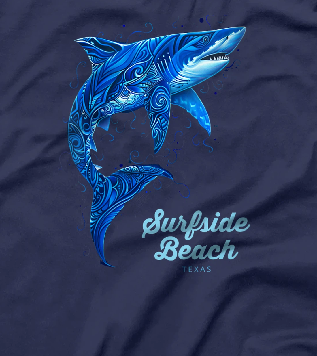 Womens Surfside Beach Texas TX Vacation Tribal Shark Vintage T-Shirt