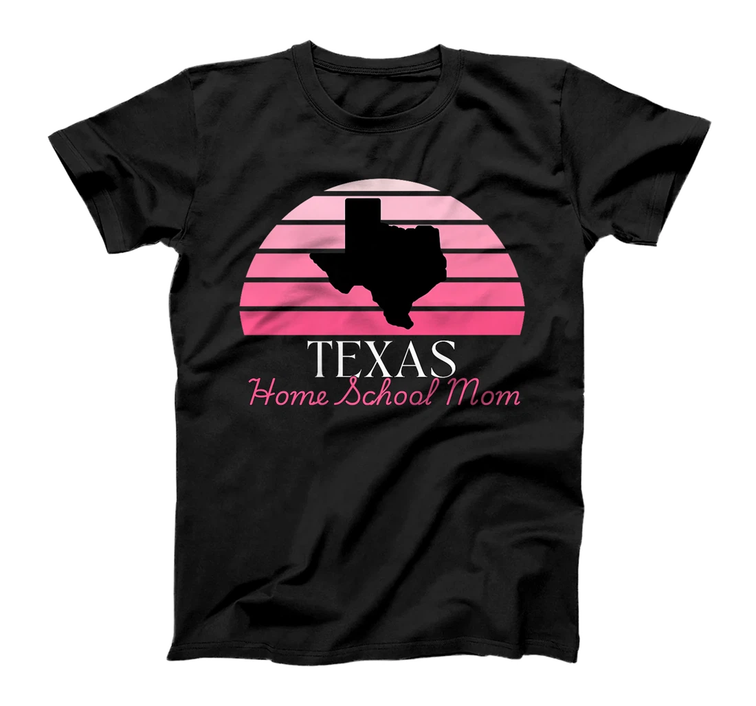Texas Home School Mom Retro Pink Sunset Premium T-Shirt