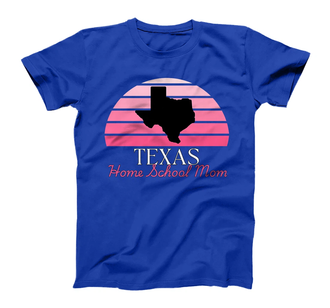 Texas Home School Mom Retro Pink Sunset Premium T-Shirt
