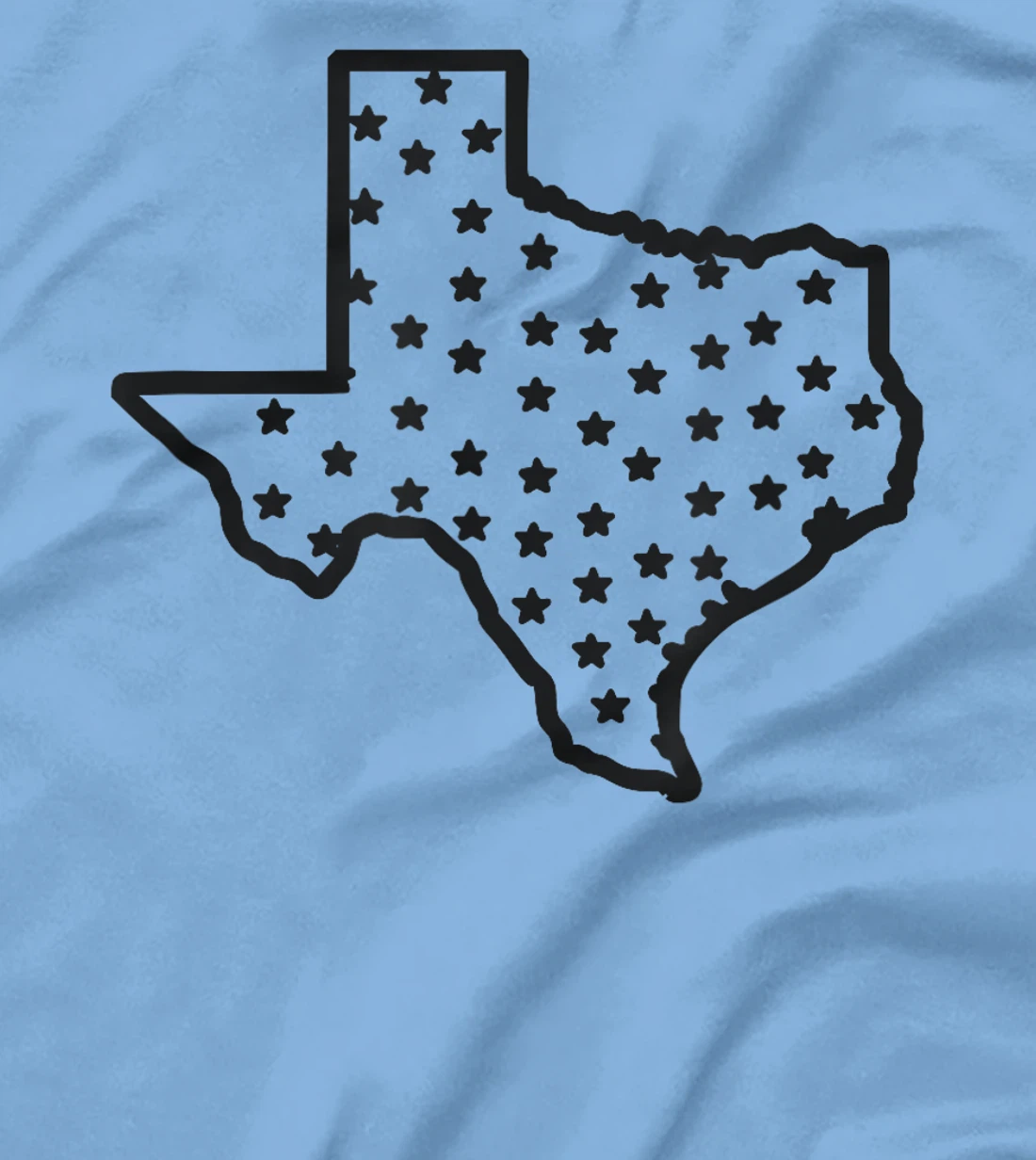 USA State Of Texas Silhouette Outline T-Shirt