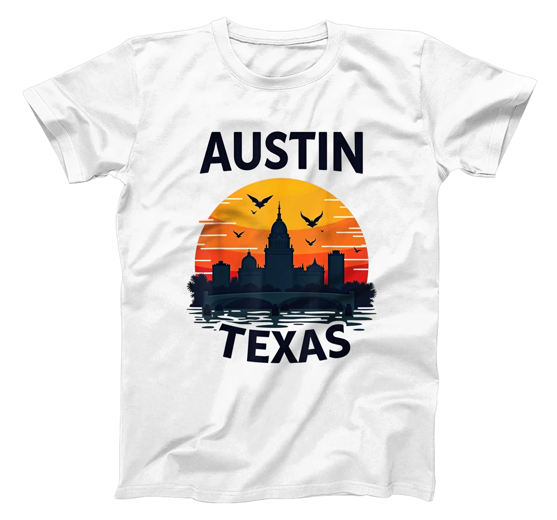 Austin Texas Sunset Scene Graphic T-Shirt