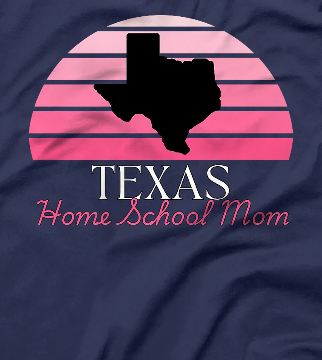 Texas Home School Mom Retro Pink Sunset Premium T-Shirt