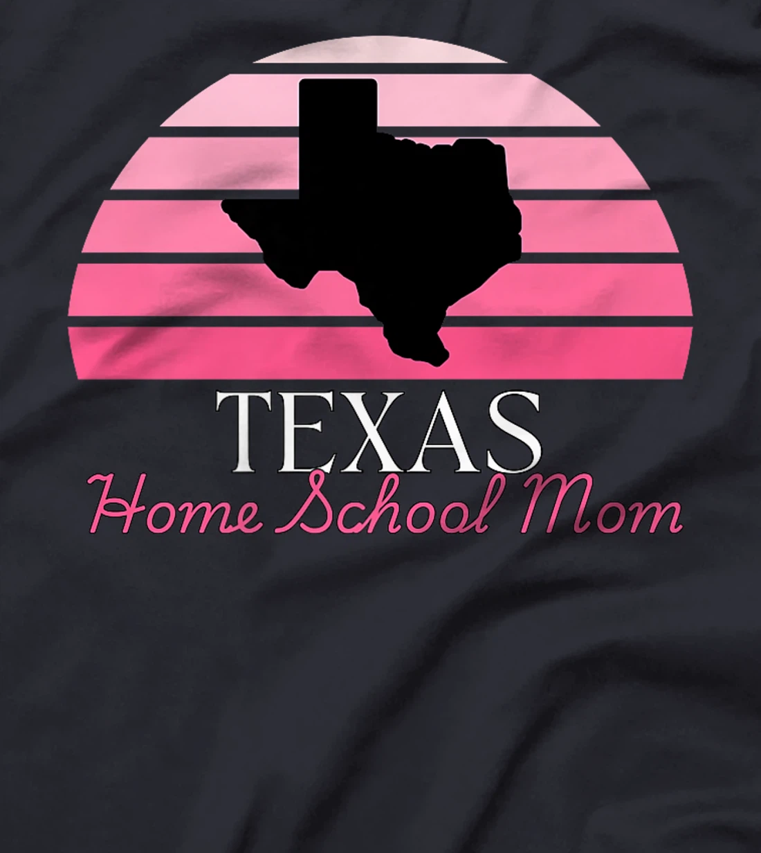Texas Home School Mom Retro Pink Sunset Premium T-Shirt