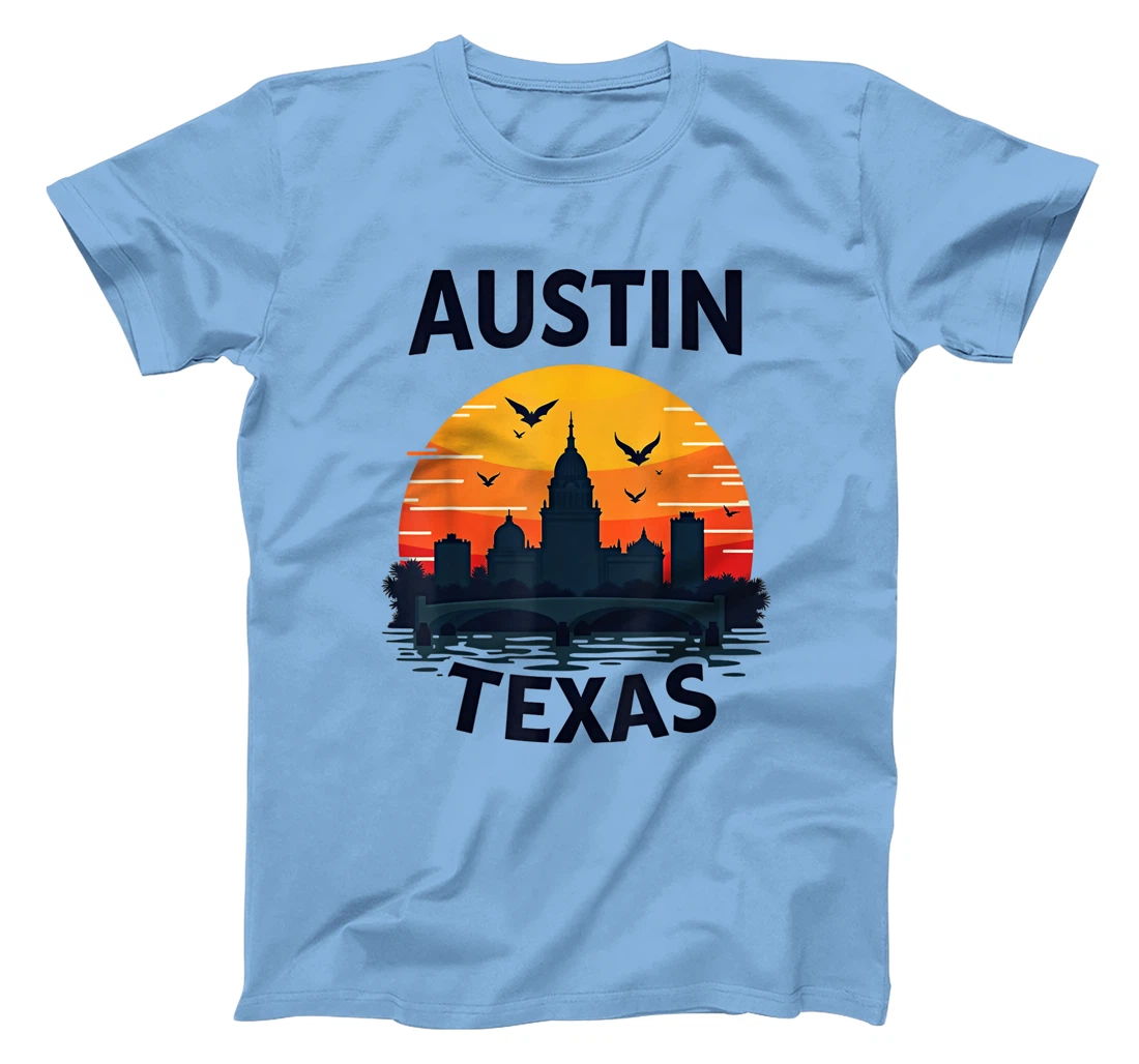 Austin Texas Sunset Scene Graphic T-Shirt