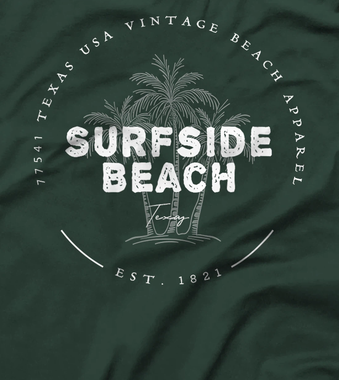 Womens Surfside Beach Texas Holiday TX Vacation Palm Tree Vintage T-Shirt