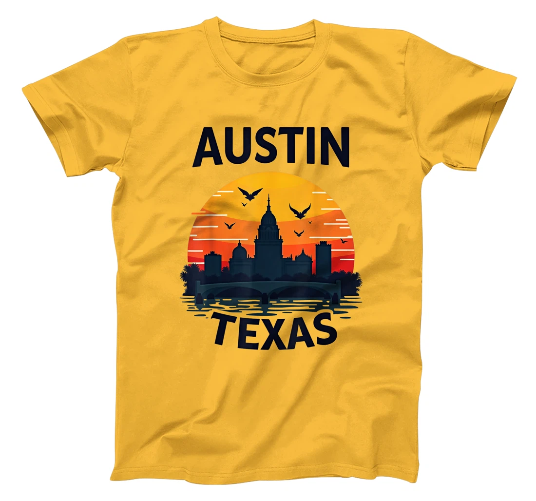 Austin Texas Sunset Scene Graphic T-Shirt