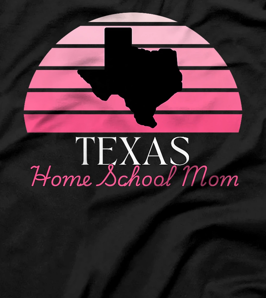 Texas Home School Mom Retro Pink Sunset Premium T-Shirt
