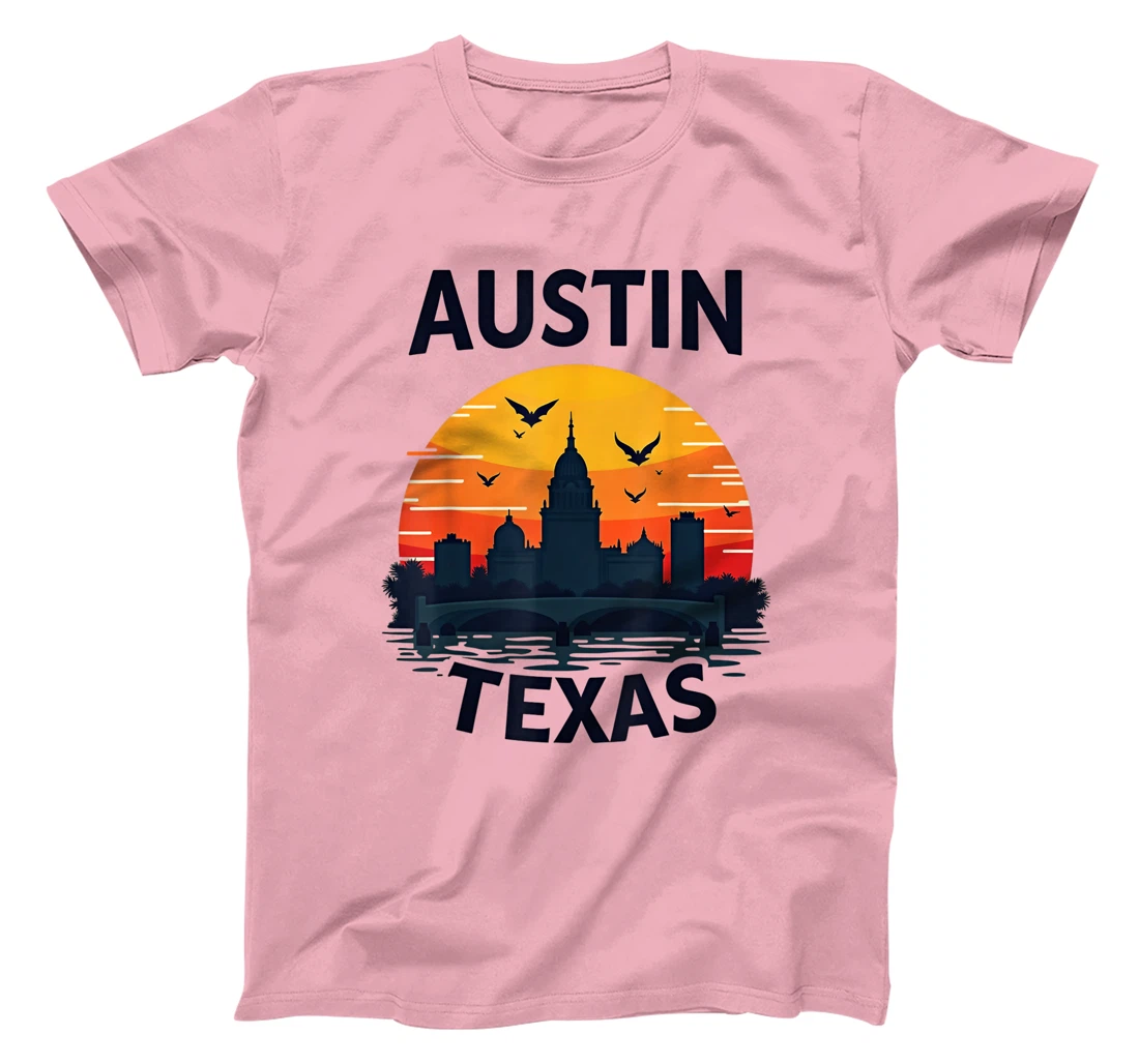 Austin Texas Sunset Scene Graphic T-Shirt