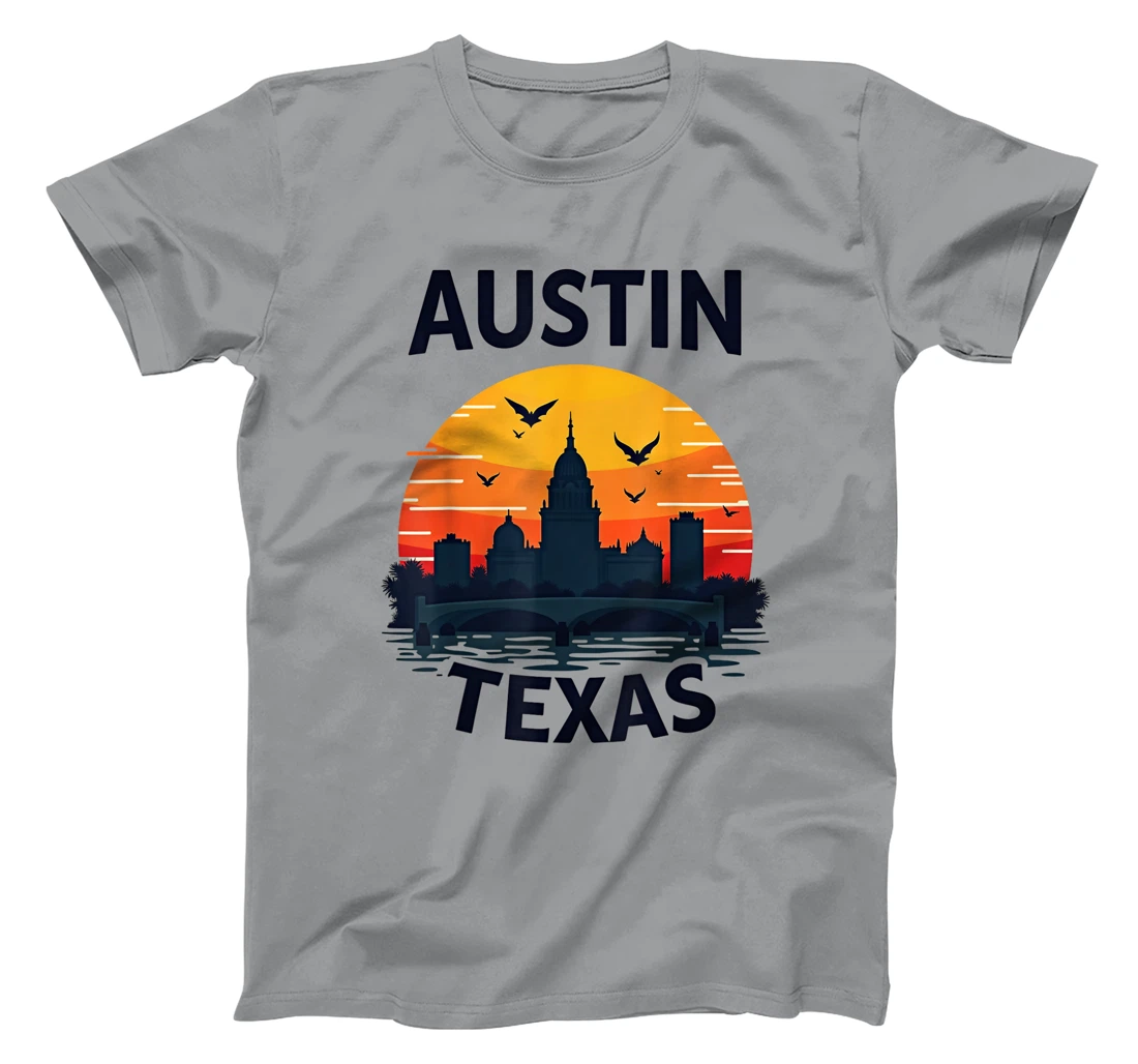 Austin Texas Sunset Scene Graphic T-Shirt