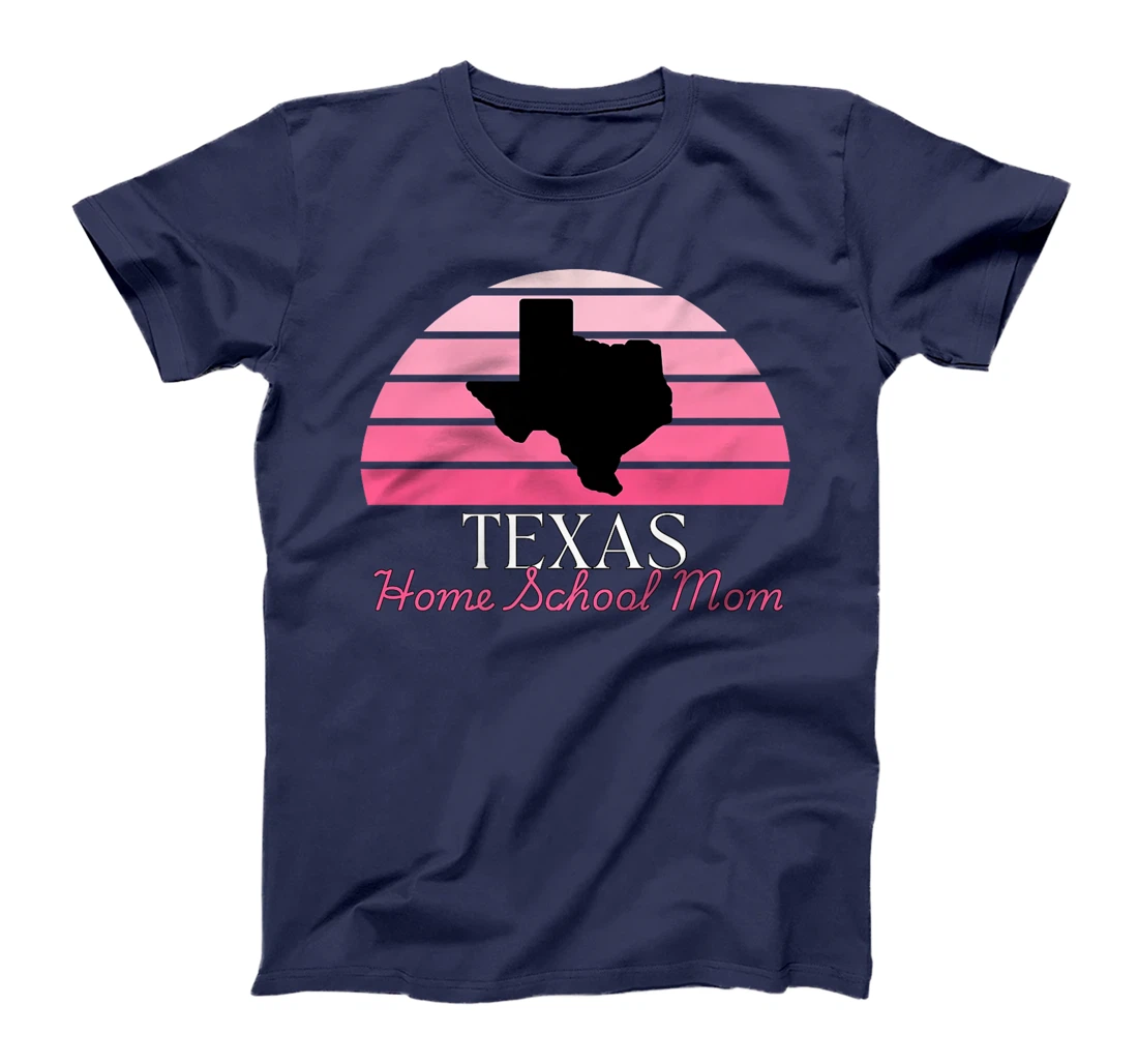 Texas Home School Mom Retro Pink Sunset Premium T-Shirt
