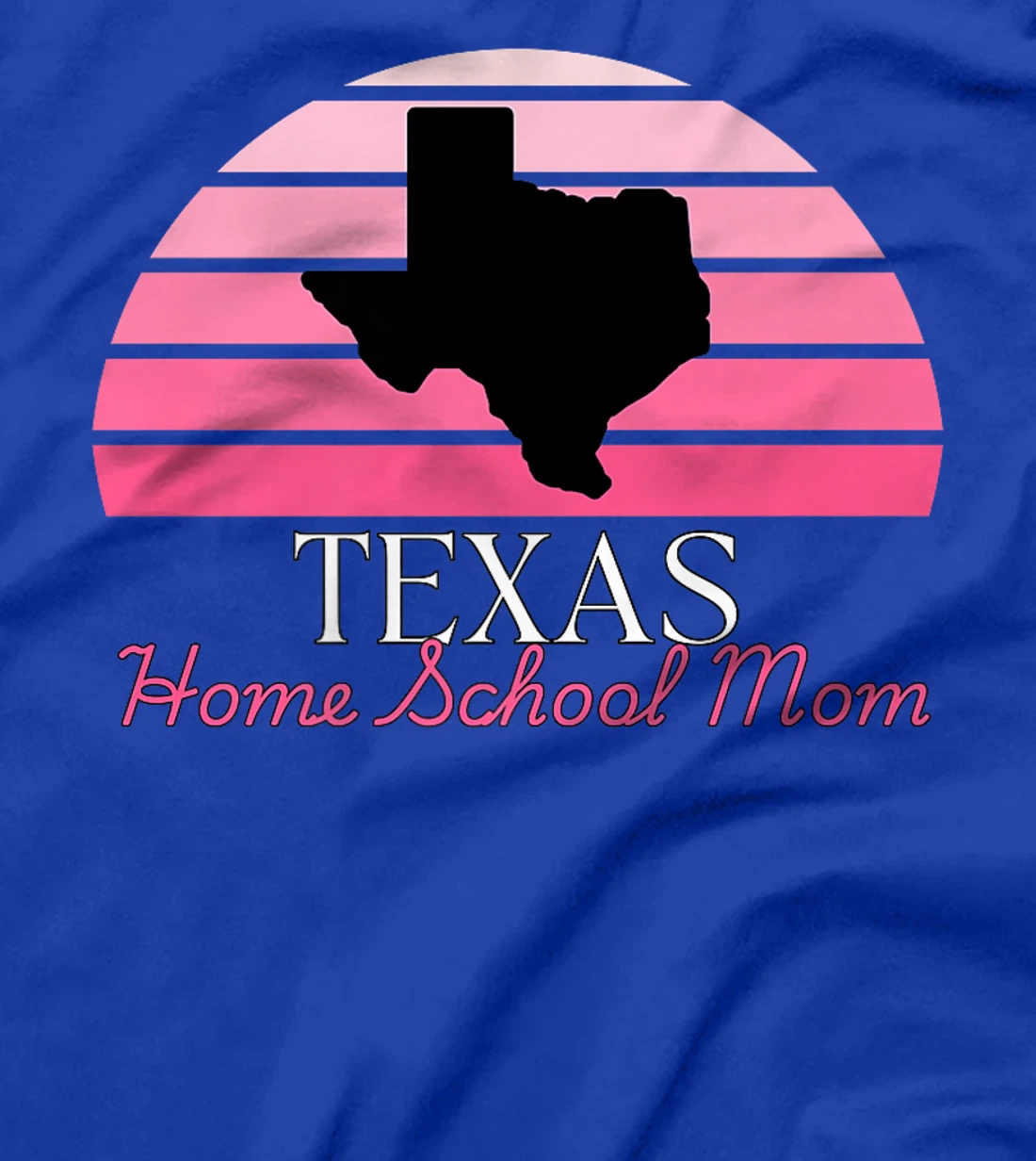 Texas Home School Mom Retro Pink Sunset Premium T-Shirt
