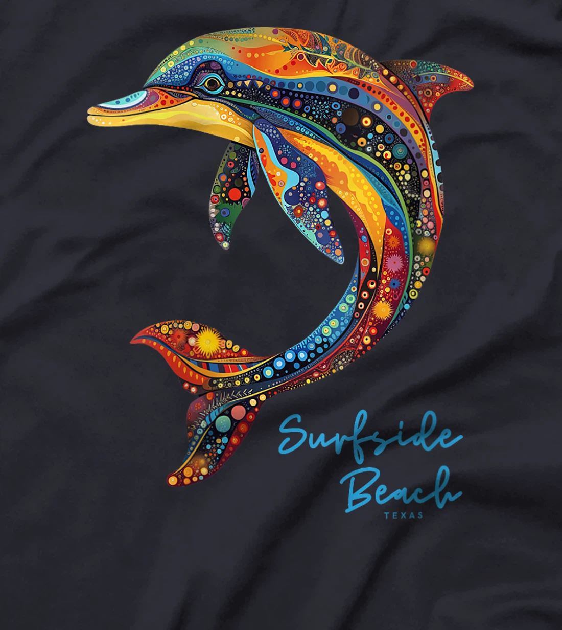 Womens Surfside Beach Texas Holiday TX Vacation Vintage Dolphin T-Shirt