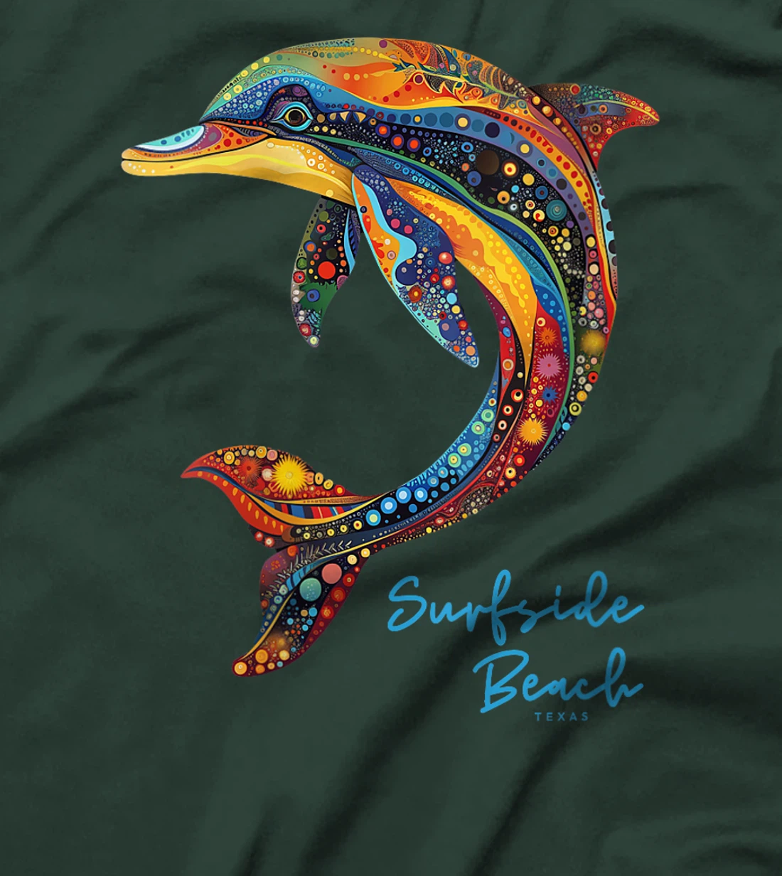 Womens Surfside Beach Texas Holiday TX Vacation Vintage Dolphin T-Shirt
