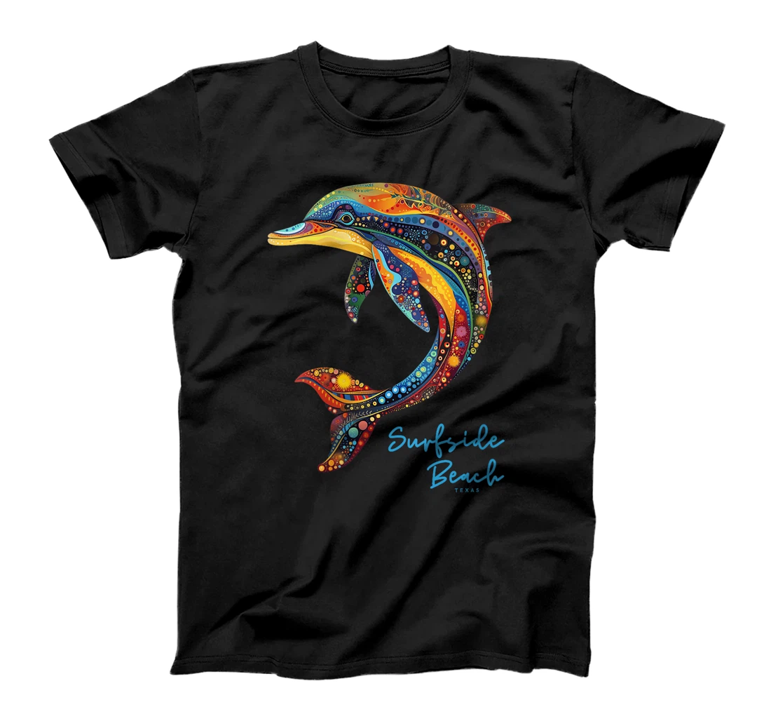 Womens Surfside Beach Texas Holiday TX Vacation Vintage Dolphin T-Shirt