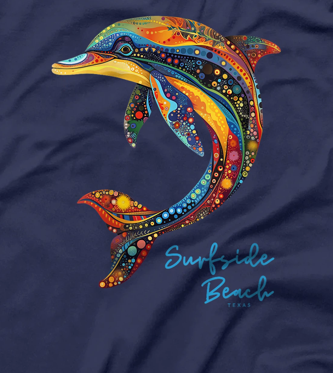 Womens Surfside Beach Texas Holiday TX Vacation Vintage Dolphin T-Shirt