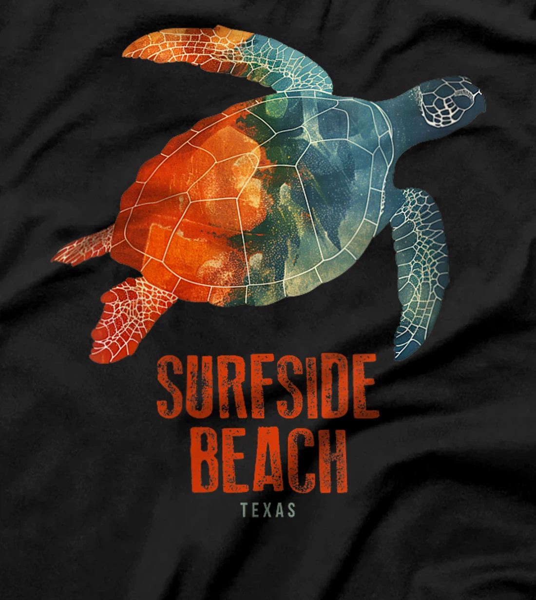 Womens Surfside Beach Texas Holiday TX Vacation Sea Turtle Vintage T-Shirt