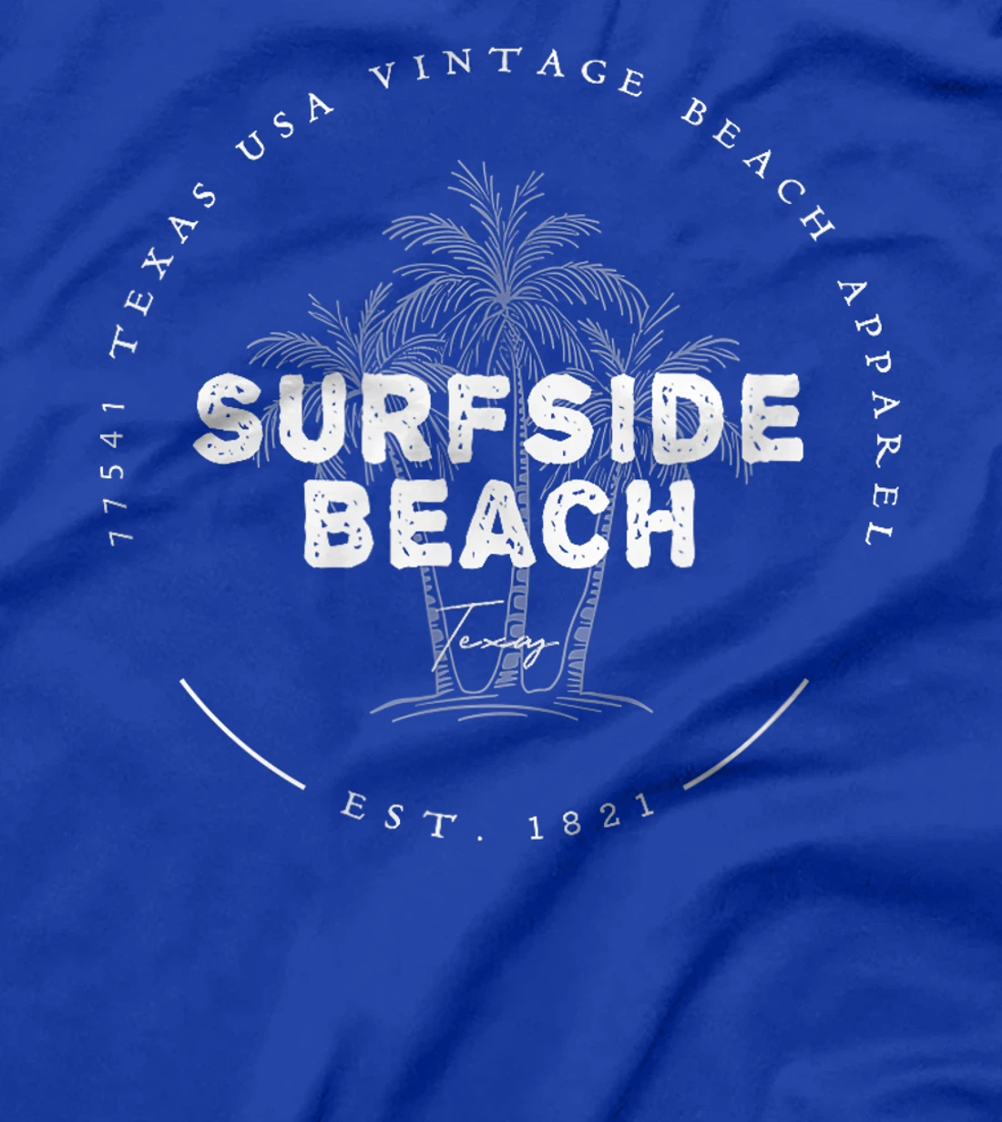 Womens Surfside Beach Texas Holiday TX Vacation Palm Tree Vintage T-Shirt