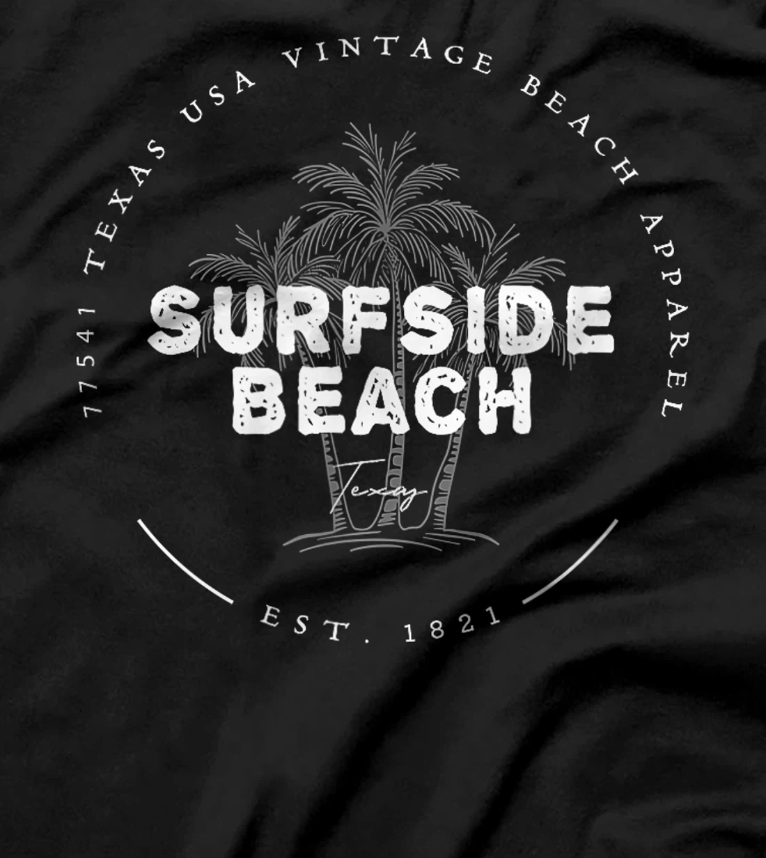 Surfside Beach Texas Holiday TX Vacation Palm Tree Vintage T-Shirt