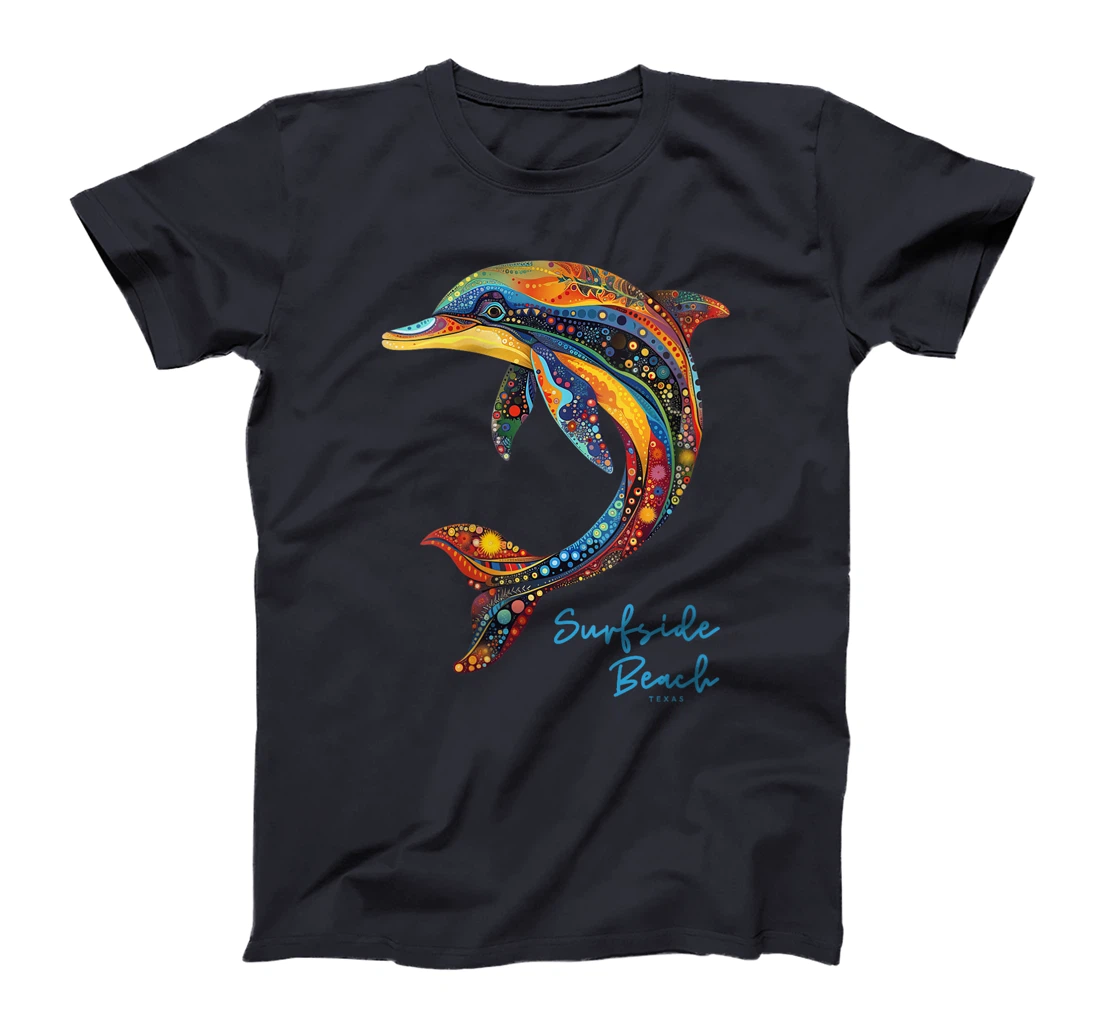 Womens Surfside Beach Texas Holiday TX Vacation Vintage Dolphin T-Shirt