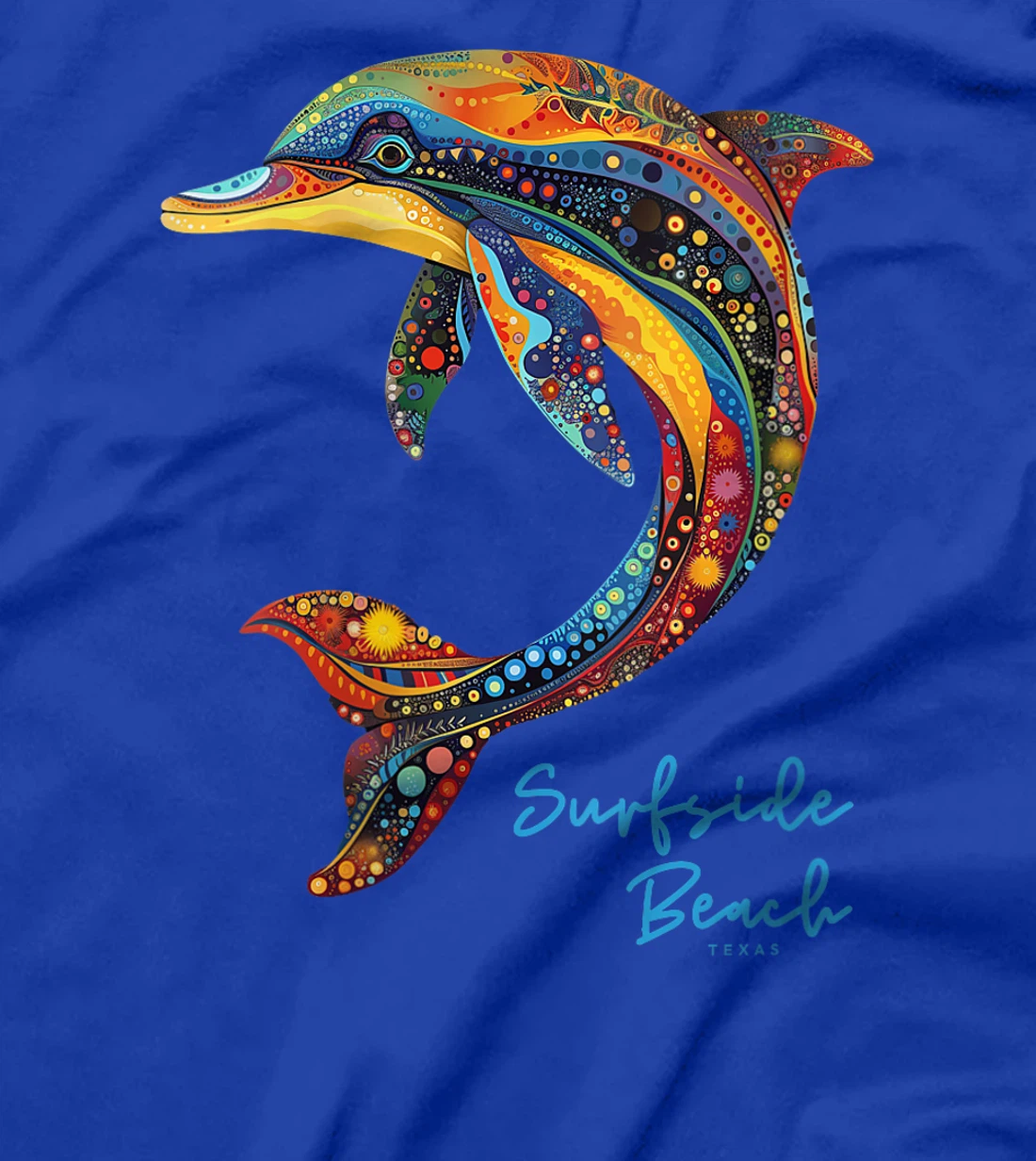 Womens Surfside Beach Texas Holiday TX Vacation Vintage Dolphin T-Shirt