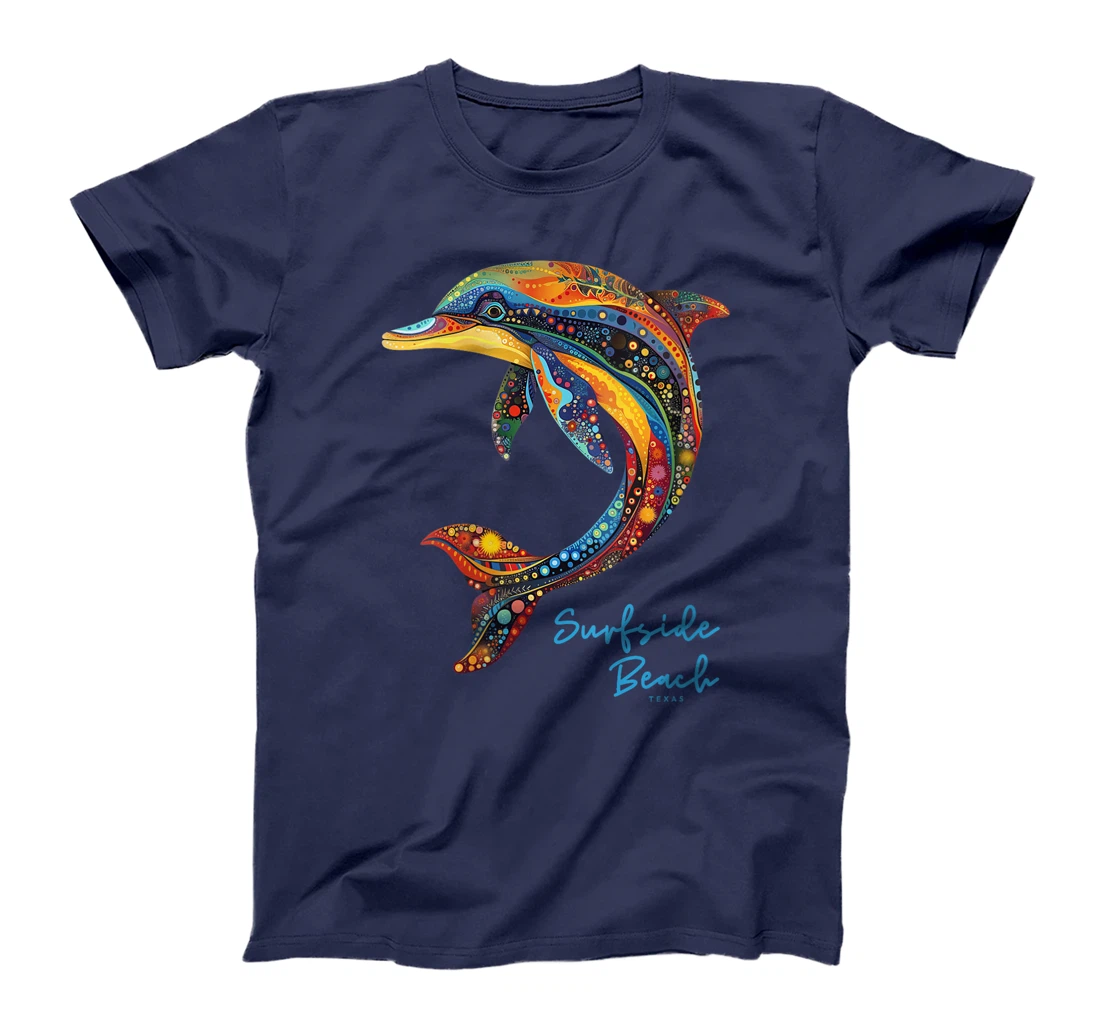 Womens Surfside Beach Texas Holiday TX Vacation Vintage Dolphin T-Shirt