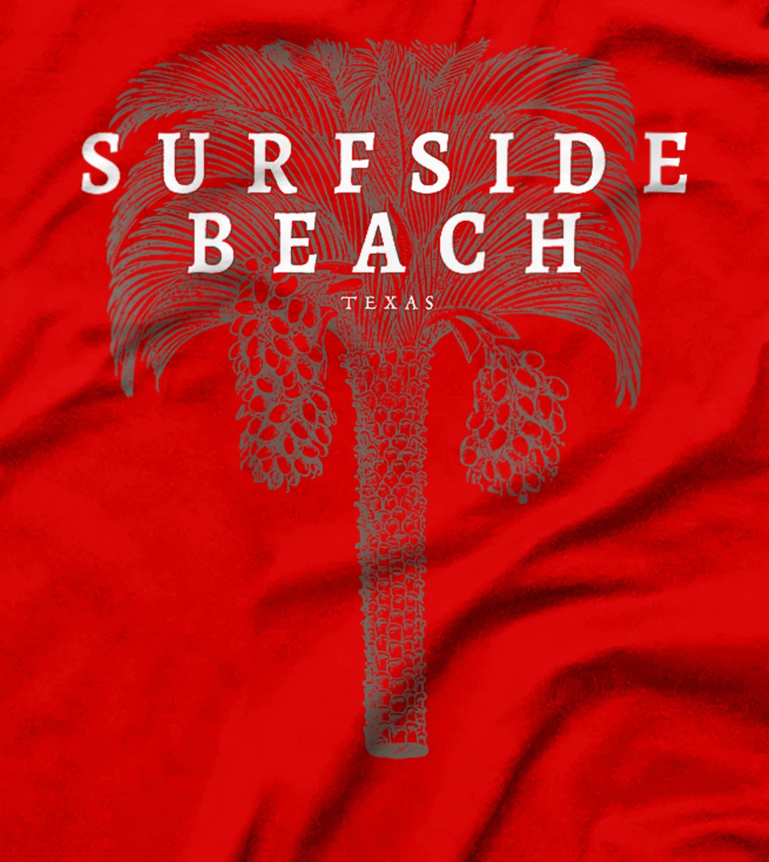 Womens Surfside Beach Texas Holiday TX Vacation Vintage Palm Tree T-Shirt