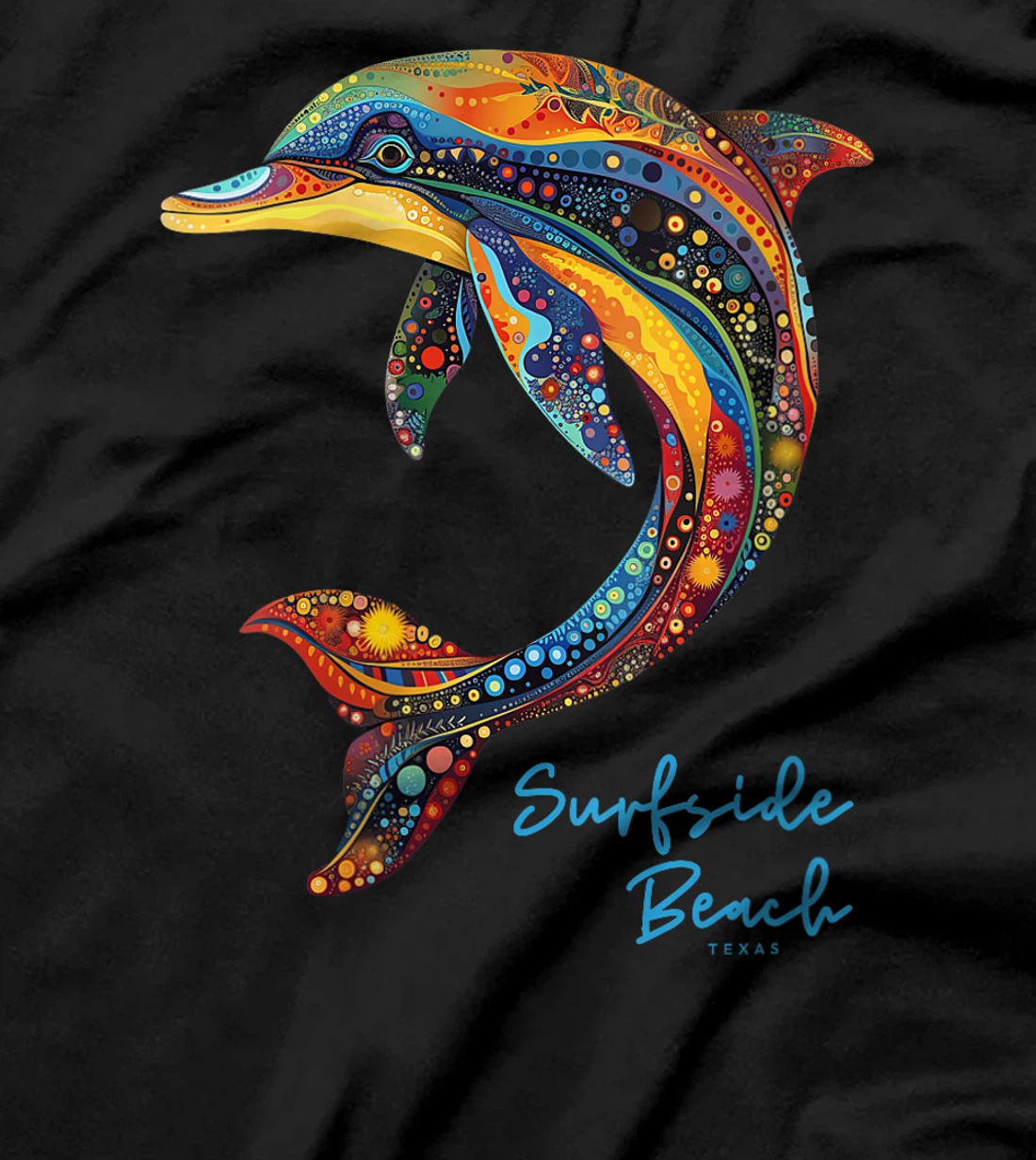 Womens Surfside Beach Texas Holiday TX Vacation Vintage Dolphin T-Shirt