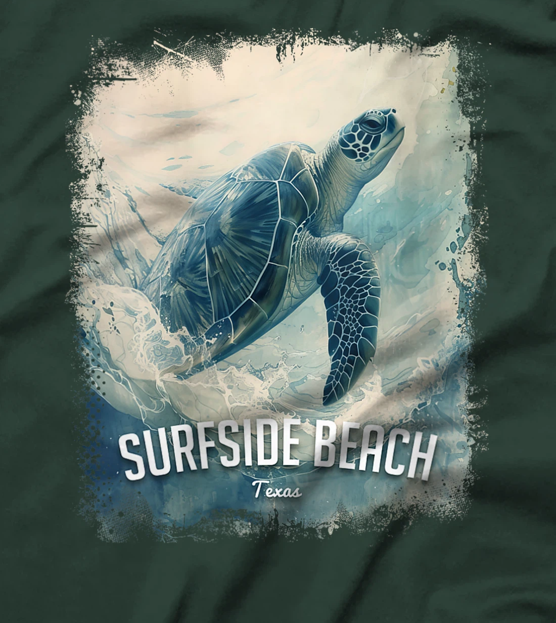 Womens Surfside Beach Texas Holiday TX Vacation Vintage Sea Turtle T-Shirt