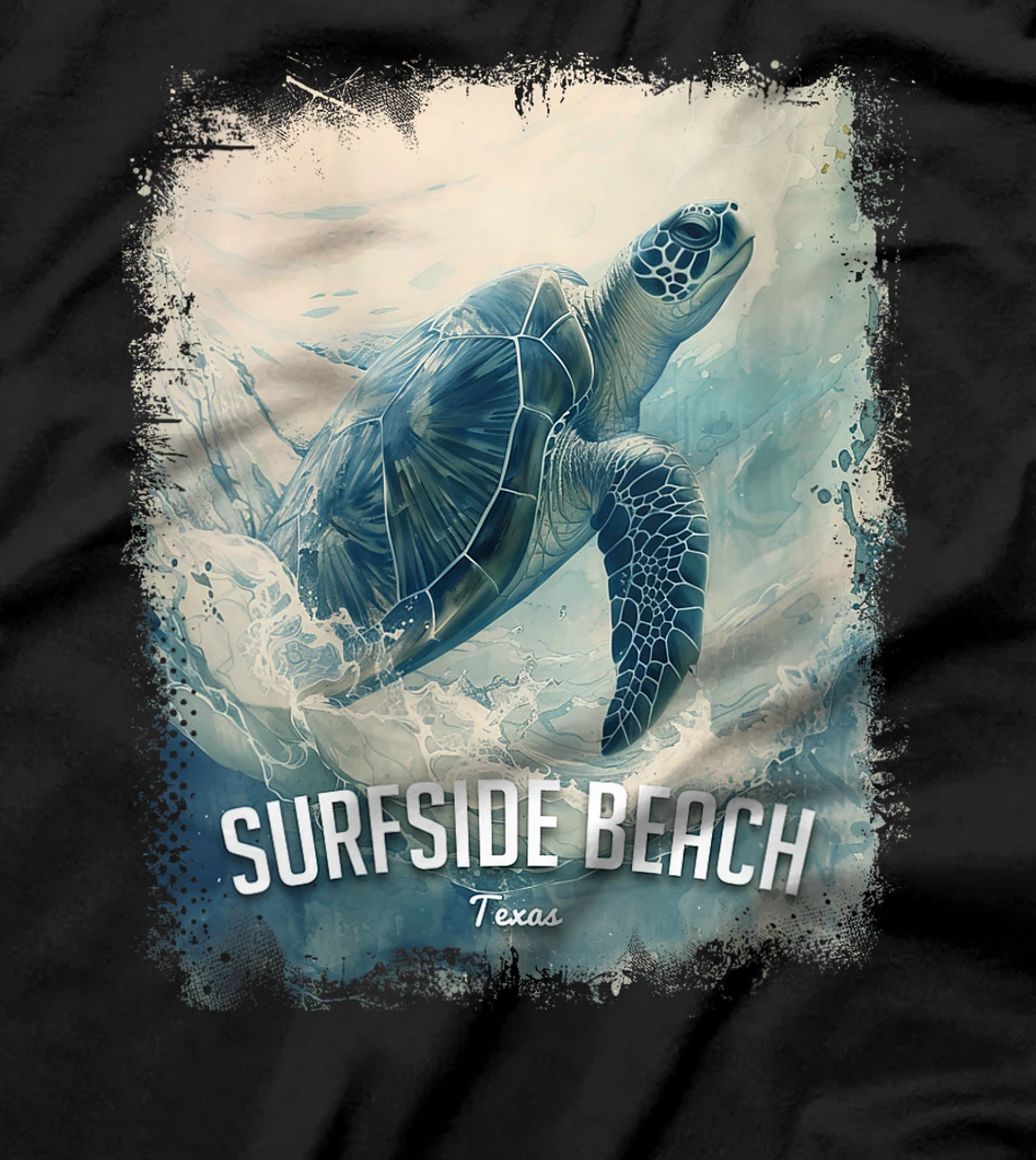 Womens Surfside Beach Texas Holiday TX Vacation Vintage Sea Turtle T-Shirt