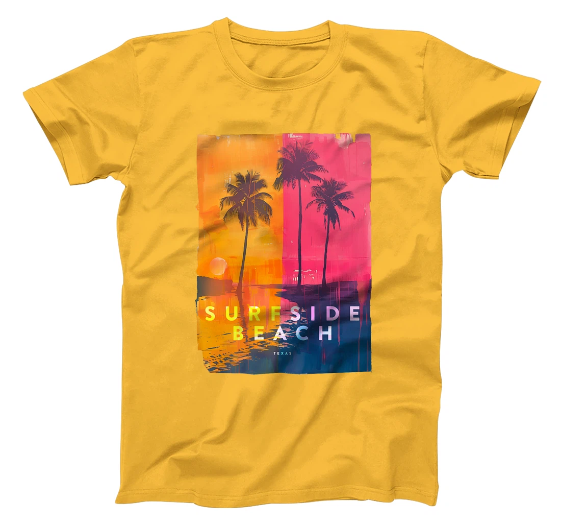 Surfside Beach Texas Holiday TX Vacation Palm Tree Vintage Premium T-Shirt