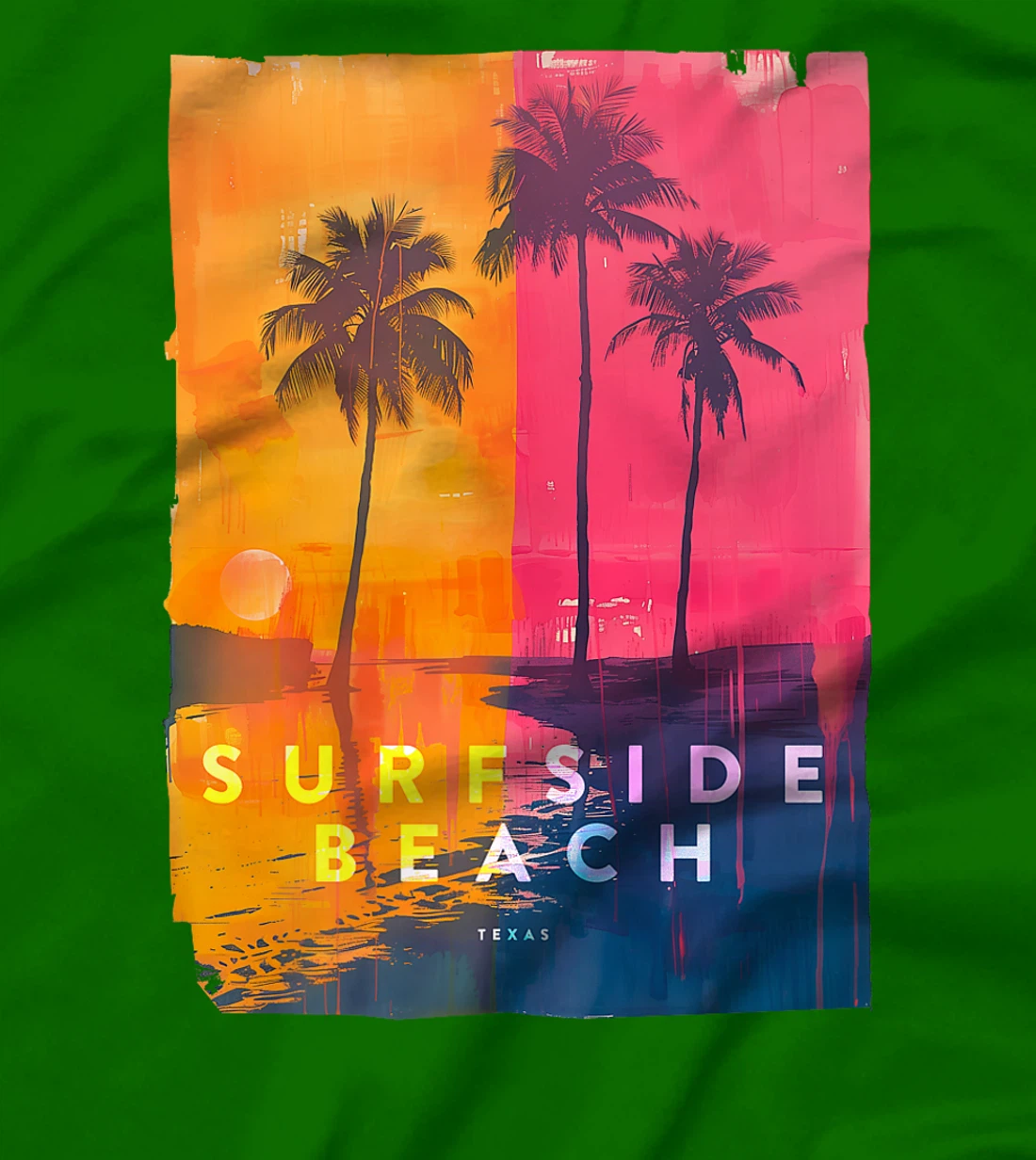 Surfside Beach Texas Holiday TX Vacation Palm Tree Vintage Premium T-Shirt
