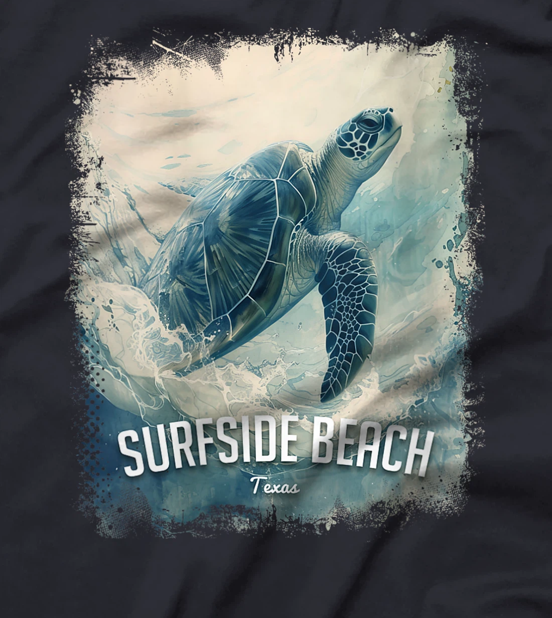 Womens Surfside Beach Texas Holiday TX Vacation Vintage Sea Turtle T-Shirt