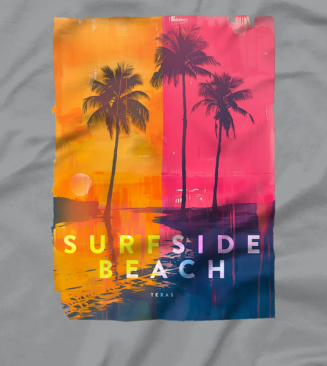 Surfside Beach Texas Holiday TX Vacation Palm Tree Vintage Premium T-Shirt