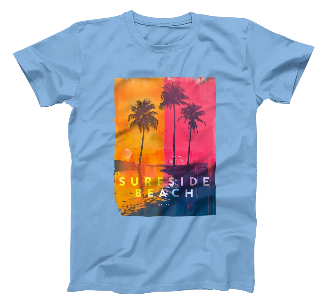 Surfside Beach Texas Holiday TX Vacation Palm Tree Vintage Premium T-Shirt