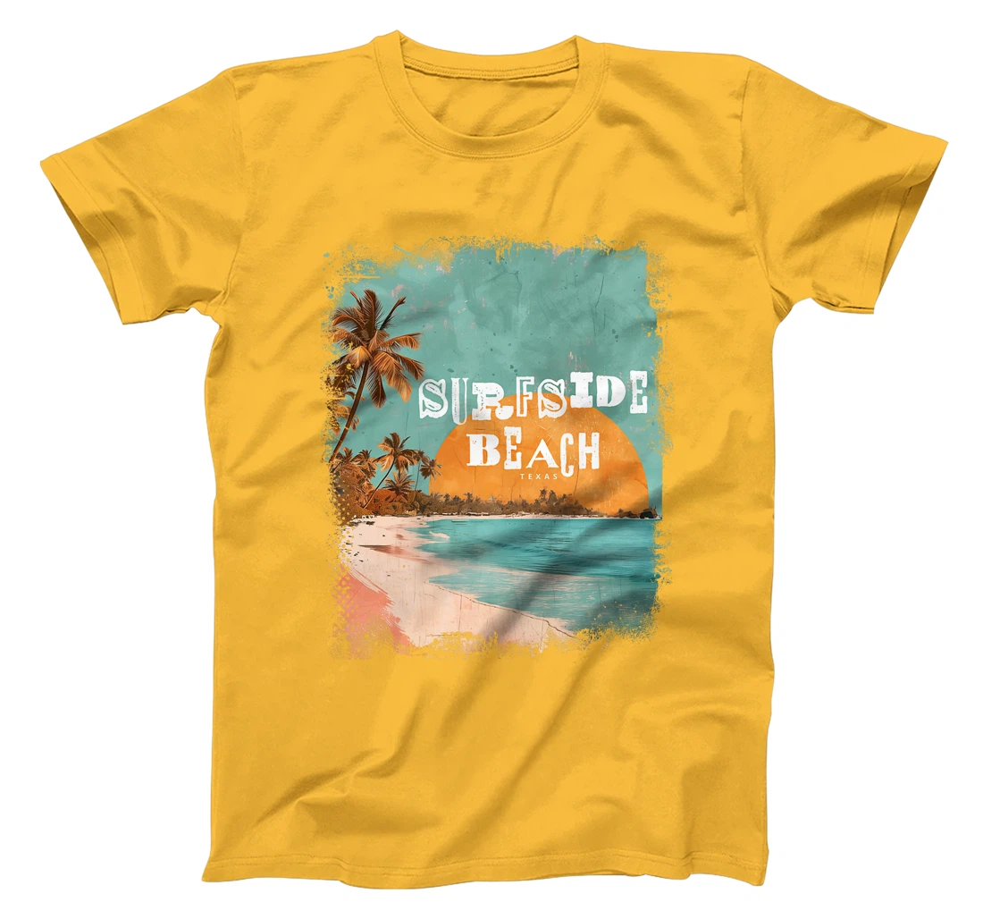 Surfside Beach Texas Holiday TX Vacation Palm Tree Vintage Premium T-Shirt