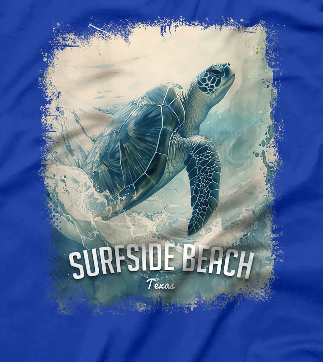 Womens Surfside Beach Texas Holiday TX Vacation Vintage Sea Turtle T-Shirt